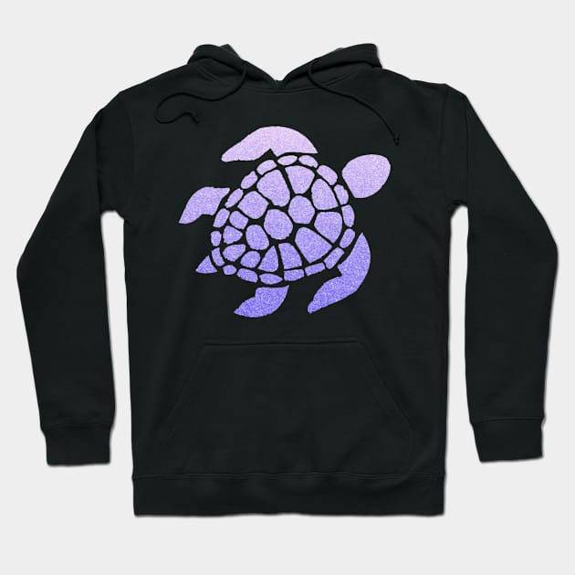 Pastel Purple Ombre Faux Glitter Turtle Hoodie by Felicity-K